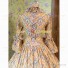 Deluxe Victorian Style Faire Queen Floral Gown Dress Maize Yellow