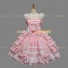 Super Cute Sweet Love Lolita Baby Pink Tiered Lace Dress for Ladies