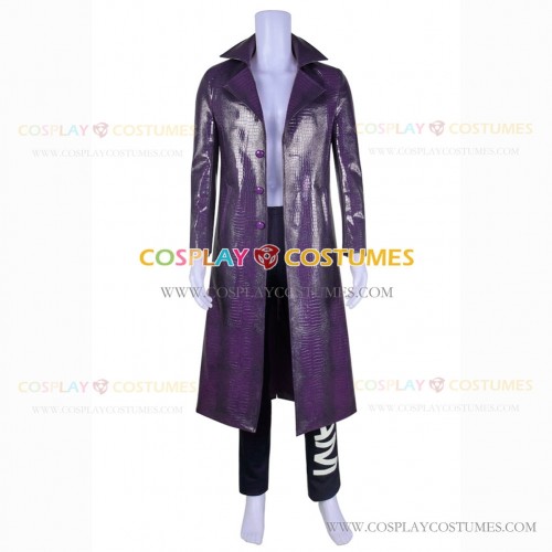 Suicide Squad Cosplay The Joker Jared Leto Costume Purple Outfit