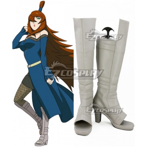 Naruto Terumi Mei White Shoes Cosplay Boots