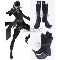 Persona 5 Joker Protagonist Akira Kurusu Ren Amamiya Black Shoes Cosplay Boots - A Edition