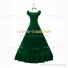 Vintage Gothic Lolita Victorian Rococo Green Evening Ball Gown Dress