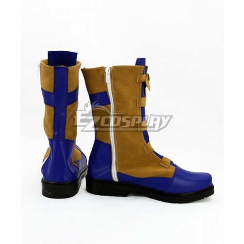 Log Horizon Shiroe Blue and Brown Shoes Cosplay Boots