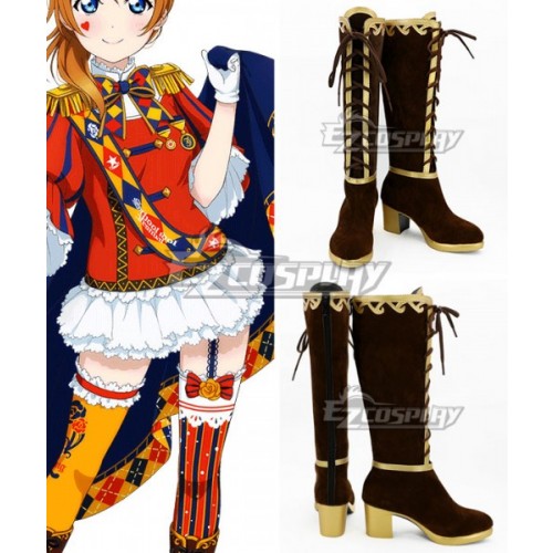 Love Live! School Idol Tomodachi Magician Cards Kousaka Honoka Brown Shoes Cosplay Boots