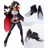 BlazBlue: Calamity Trigger Kagura Mutsuki Black and Gray Shoes Cosplay Boots