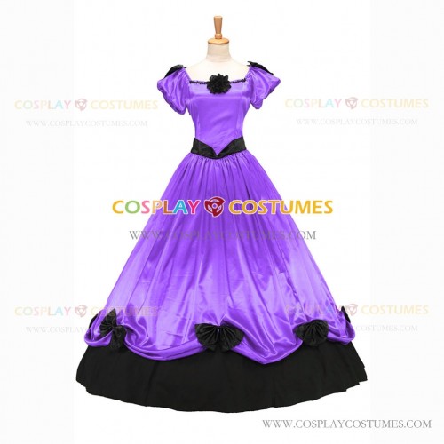 Civil War Southern Belle Lolita Victorian Theater Light Purple Long Ball Gown Dress