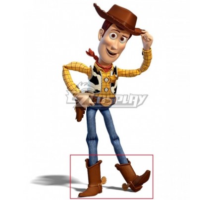 Disney Toy Story Woody Cowboy Brown Shoes Cosplay Boots