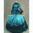 Victorian Lady Queen Colonial Princess Fairytale Dress Lace Ball Gown Emerald