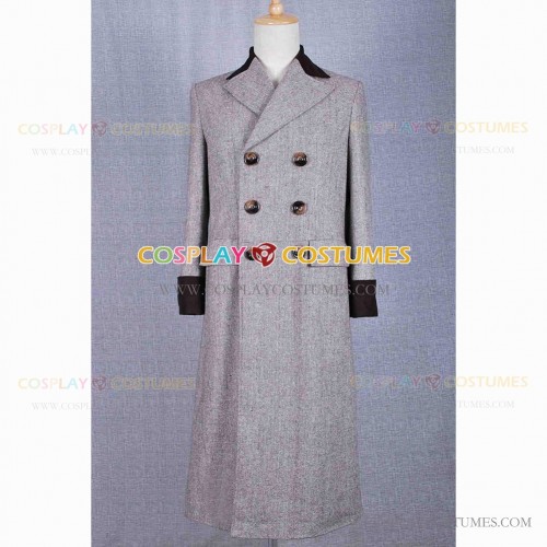 Tom Baker Costume for Doctor Who 4th Fourth Dr. Cosplay Trench Coat