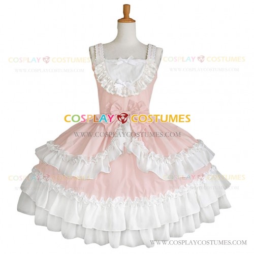 Fairytale Princess Tiered Dress Pink Sweet Lolita Dress