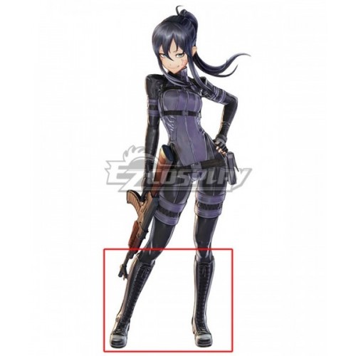 Sword Art Online Alternative: Gun Gale Online DLC Pitohui Black Shoes Cosplay Boots