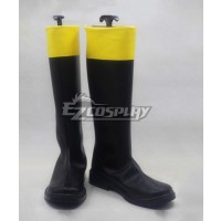 Gintama Fusako Okita Sougo Black Shoes Cosplay Boots