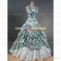 Sleeveless Floral Print Alice in Wonderland Lolita Dress Gown Emerald