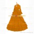 Marie Antoinette Reenactment Lolita Yellow Ruffle Evening Ball Gown Dress