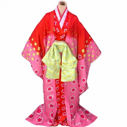 One Piece Wano Country Arc Kozuki Hiyori Kimono Cosplay Costume
