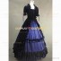 Renaissance Queen Elizabeth Theater Reenactment Royal Clothing Dark Blue