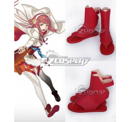 Fire Emblem Fates IF Sakura Red Cosplay Shoes