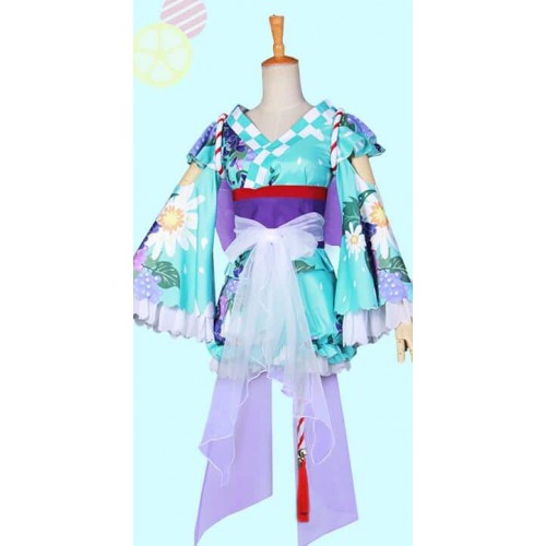 Love Live Sunshine Aqours Kanan Matsuura Summer Festival Kimono Cosplay Costume