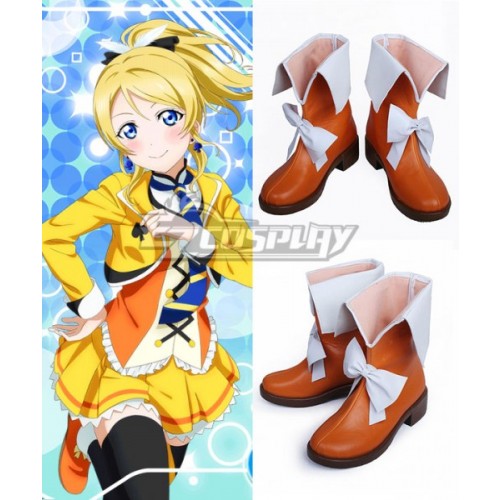 Love Live! Lovelive! School Idol Festival Sunny Day Song Eli Ayase Orange Shoes Cosplay Boots