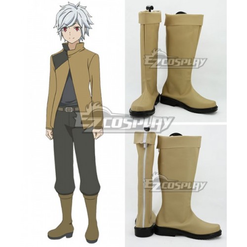 DanMachi Is It Wrong to Try to Pick Up Girls in a Dungeon? Bell Cranel Brown Shoes Cosplay Boots - A Edition