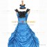 Steampunk Southern Belle Saloon Girls Theater Ruffles Blue Dress Evening Gown