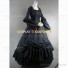 Black Victorian Style Gothic Lolita Stage Costume Punk Reenactment Clothing Black