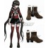 Danganronpa V3: Killing Harmony Maki Harukawa Brown Shoes Cosplay Boots