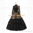 Gothic Victorian Marie Antoinette Theater Layered Evening Gown Brown Dress