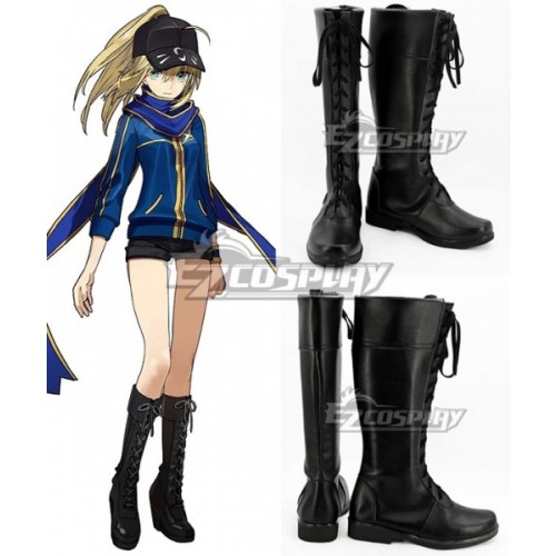 Fate Grand Order Mysterious Heroine X Black Shoes Cosplay Boots - B Edition