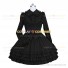 Gothic Lolita Dress Punk Tiered Turndown Lolita Masquerade Clothing Black