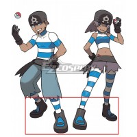 Pokemon Team Aqua Grunt Male Female Black Cosplay Shoes