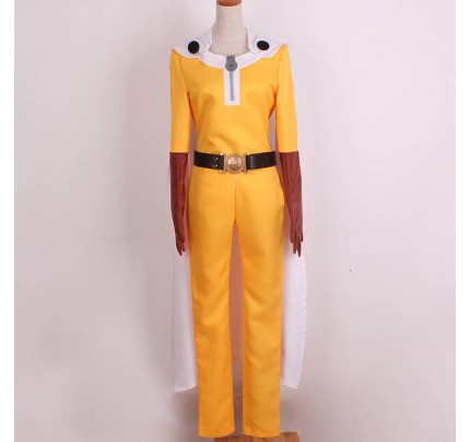 One Punch Man Saitama Caped Baldy Hagemanto Cosplay Costume Version 2