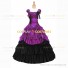 Vintage Gothic Lolita Victorian 18th Century Purple Ruffles Evening Ball Gown Dress