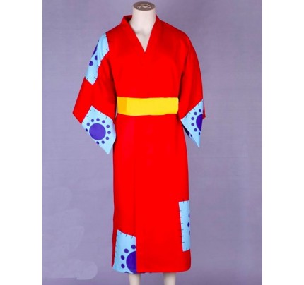 One Piece Monkey D Luffy Kimono Cosplay Costume