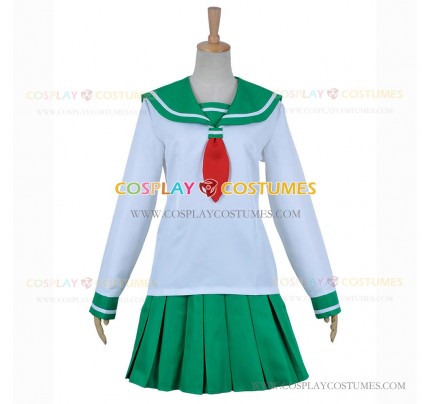 Inuyasha Cosplay Kagome Higurashi Costume Green Sailor Dress Uniform