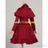 Gothic Victorian Style Cape Reenactment Steampunk Dress Burgundy