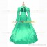 Victorian Gothic Lolita Reenactment Rococo Southern Belle Green Ball Gown Dress