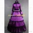 Gothic Marie Antoinette Satin Gown Stage Theater Reenactment Clothing Purple