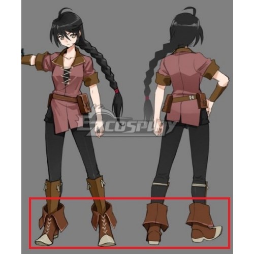 Tales Of Berseria Velvet Crowe Brown Shoes Cosplay Boots