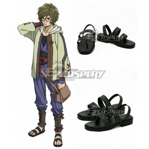 Kabaneri of the Iron Fortress Ikoma Black Cosplay Shoes