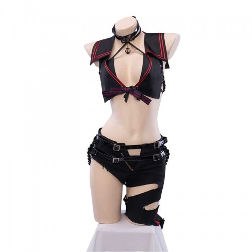 Fate Grand Order Jeanne D'arc Black Swim Cosplay Costume