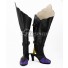 Macross Frontier Black Rabbit Sheryl Nome Black Purple Shoes Cosplay Boots