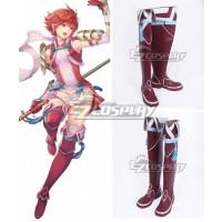 Fire Emblem Fates IF Hinoka Red Shoes Cosplay Boots