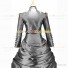 Gothic Victorian Marie Antoinette Theater Layered Evening Gown Silver Dress