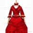 Medieval Renaissance Lolita Princess Ruffled Red Ball Gown Dress