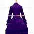 Gothic Lolita Victorian Rococo Stage Long Luxury Dark Purple Dress Ball Gown