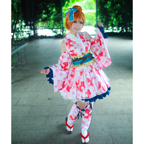 Love Live Honoka Kosaka September Ver Kimono Cosplay Costume