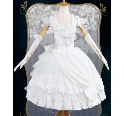 Black Butler Elizabeth Midford White Dress Cosplay Costume