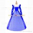 Gothic Lolita Victorian Queen Elizabeth Theatre Blue Lace Prom Ball Gown Dress