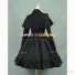 Gothic Victorian Style Cape Reenactment Steampunk Dress Black